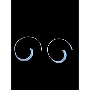 Vintage Sterling Silver Spiral Earrings 925